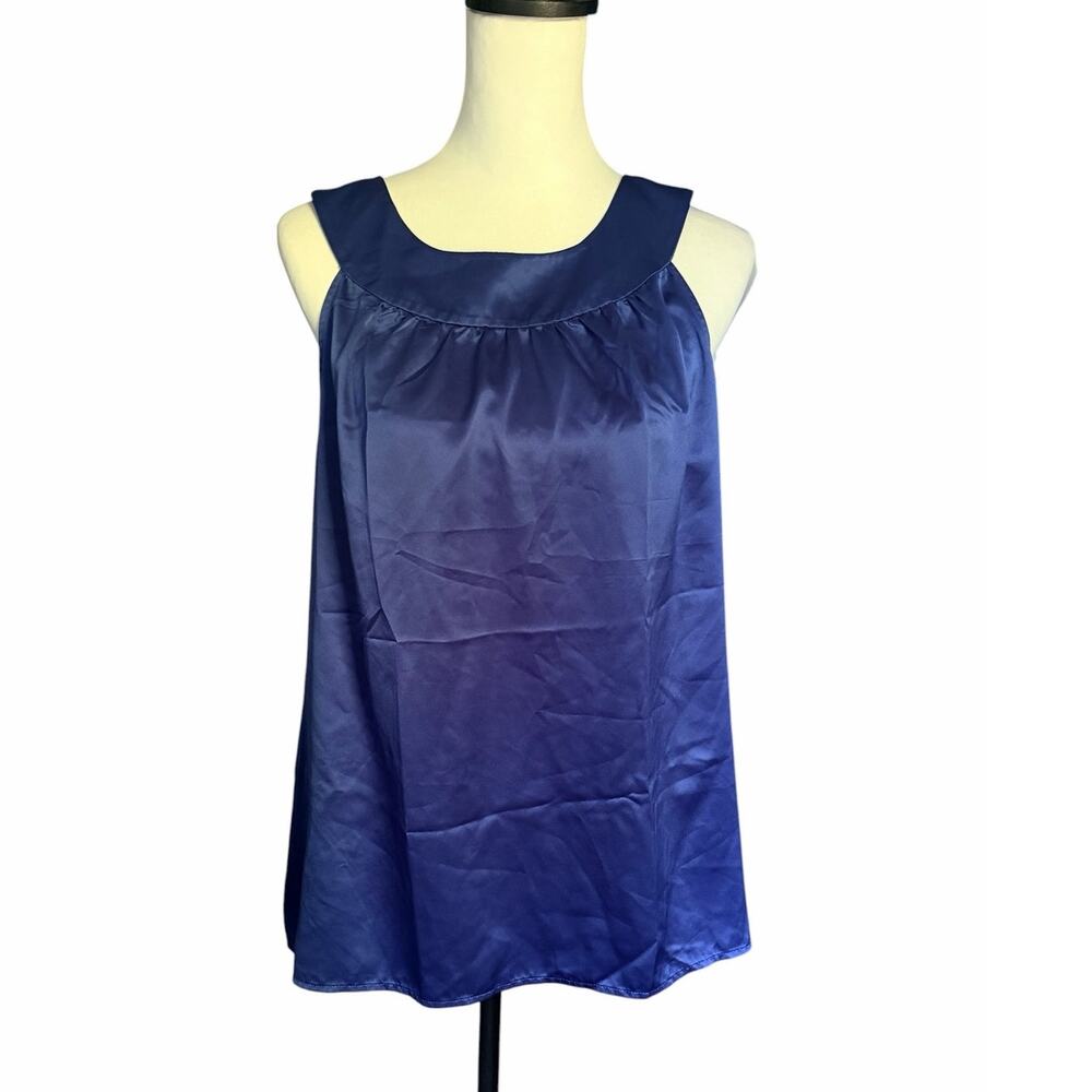 Ann Taylor Navy Blue Sleeveless Top Size 16